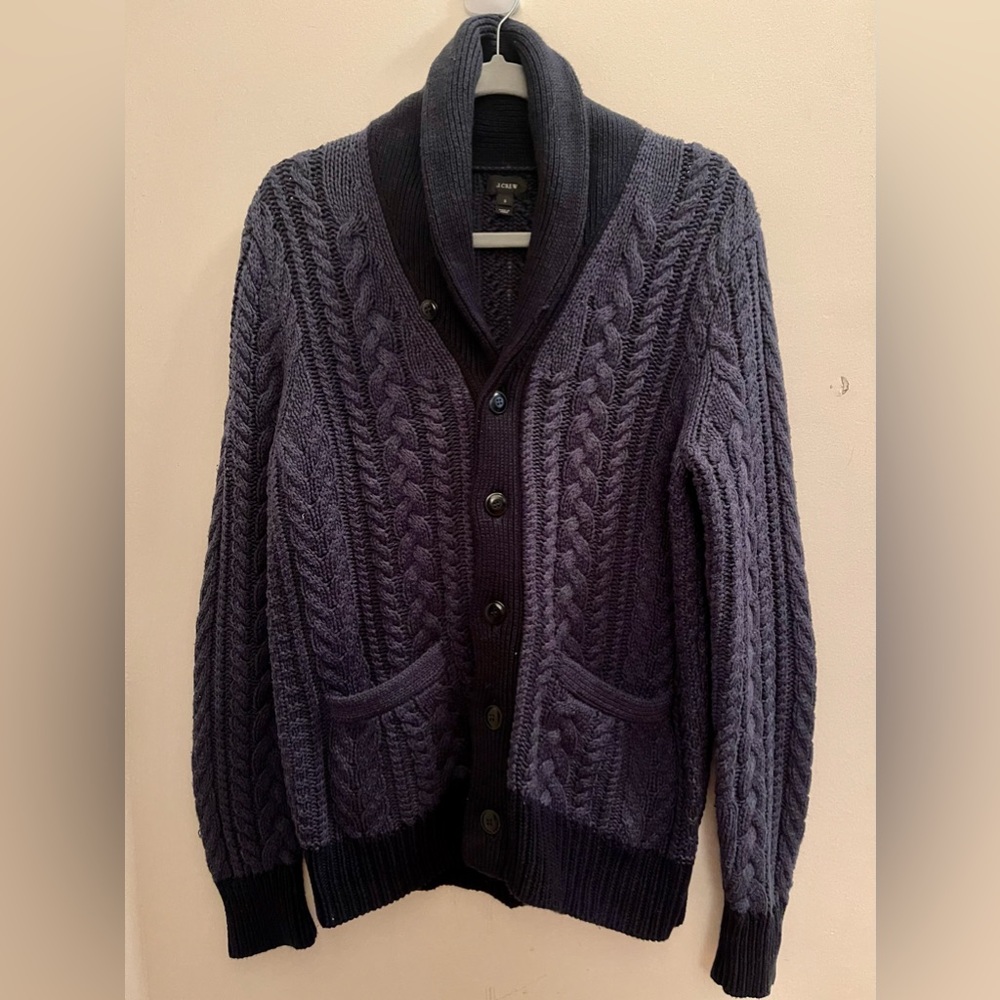 J. Crew Cable Knot Shawl Collar Cardigan